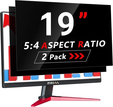 NIKCORP Filtar za privatnost za monitor ZOEGAA, 19", 5:4, 2 kom, crni